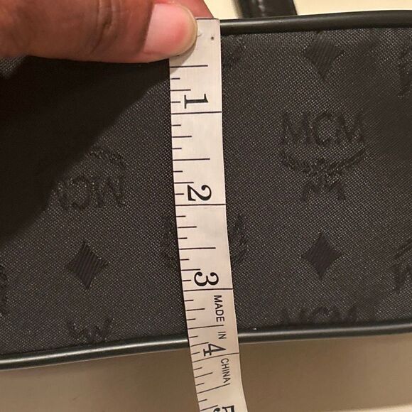 MCM Top Handle Nylon Tote Mini Bag Gold Hardwear Vintage Logo Print Y2K Style - Picture 12 of 15